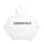 Essentials 3M Logo Pullover Weißer Kapuzenpullover