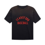 Fear OF God Baseball Schwarzes T-Shirt