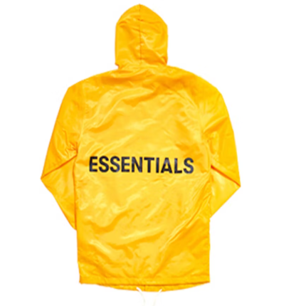 Fear of God Essentials Graphic Hooded Coach Jacket Gelb