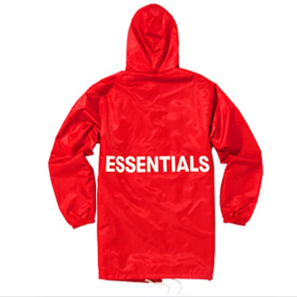 Fear of God Essentials Graphic Hooded Coach Jacket Rot